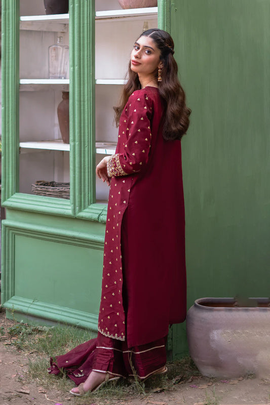 Baharaneh (Maroon) (3 PC)