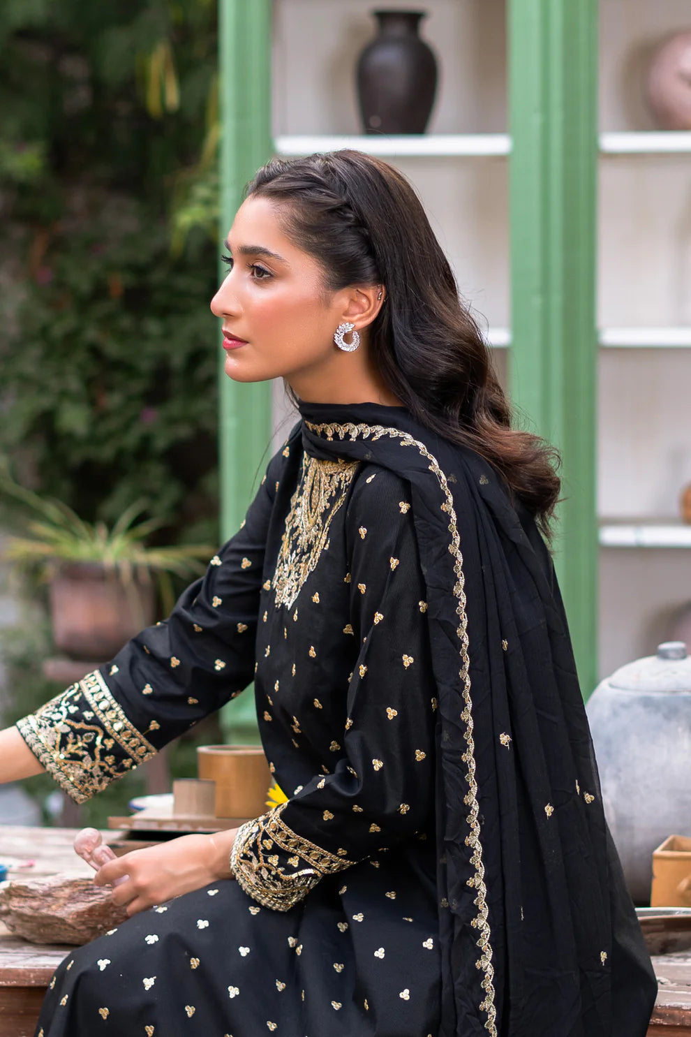 Baharaneh (Black) (3 PC)