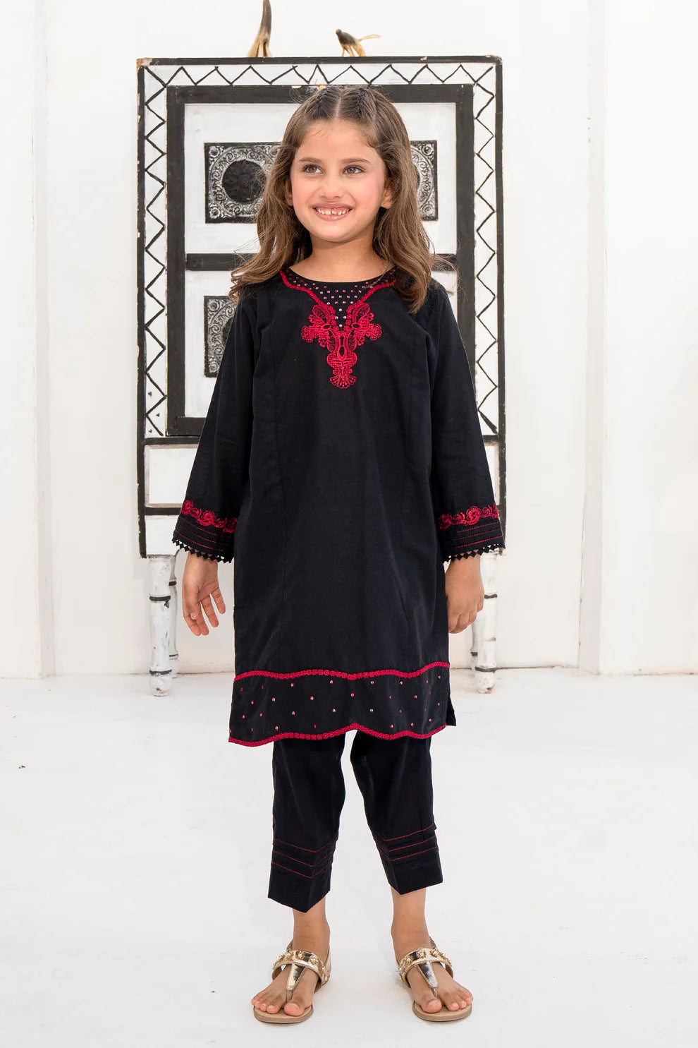 Lawn 2PC Embroidered Dress-