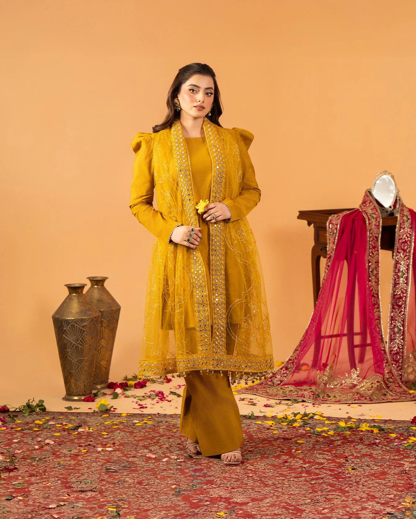 2 Piece Plain Paper Cotton Suit Stitched