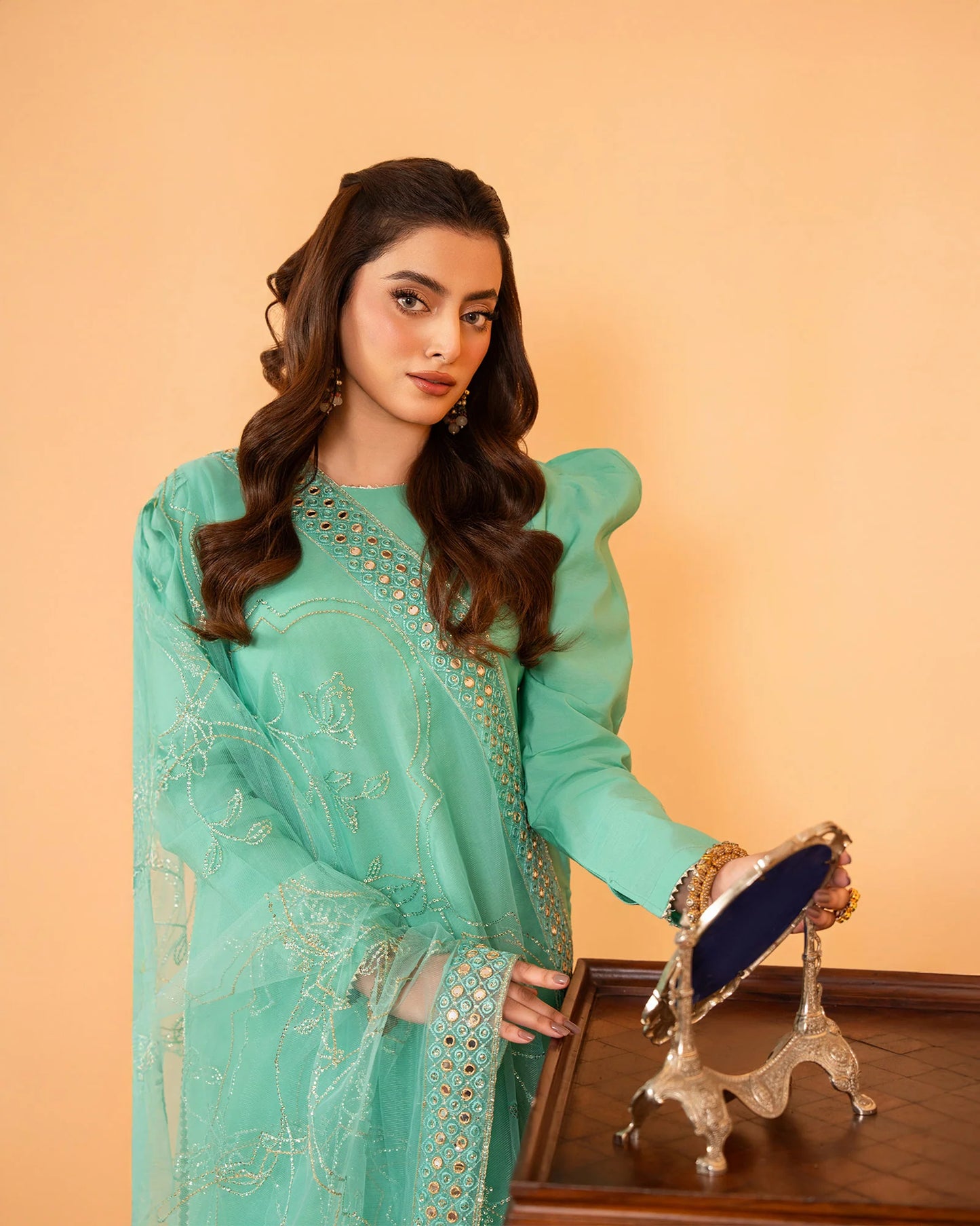 2 Piece Plain Paper Cotton Suit Stitched
