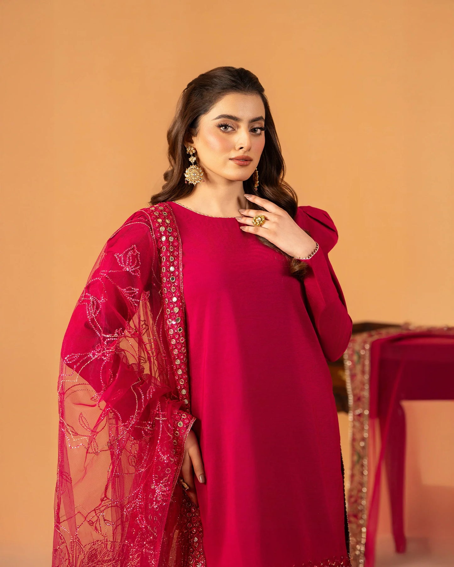 2 Piece Plain Paper Cotton Suit Stitched