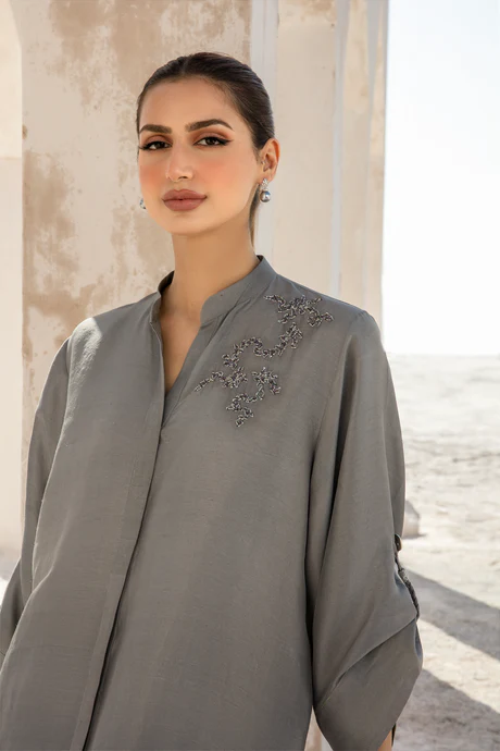 3 Piece Silver Grey Dress - Zeeeen
