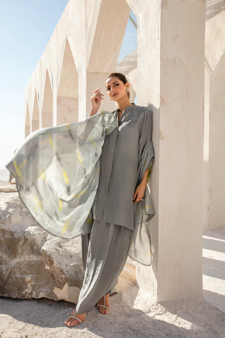 3 Piece Silver Grey Dress - Zeeeen