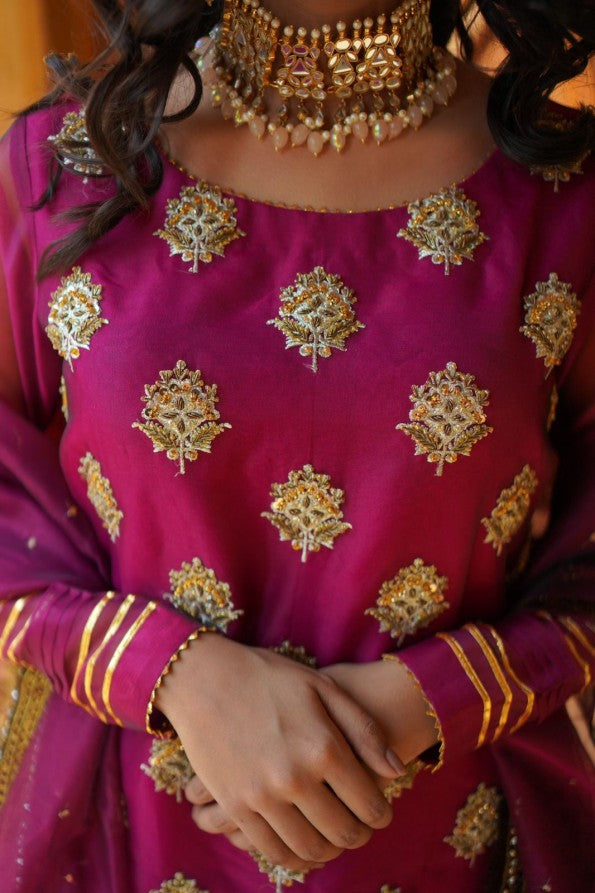 PURPLE GHARARA SHIRT