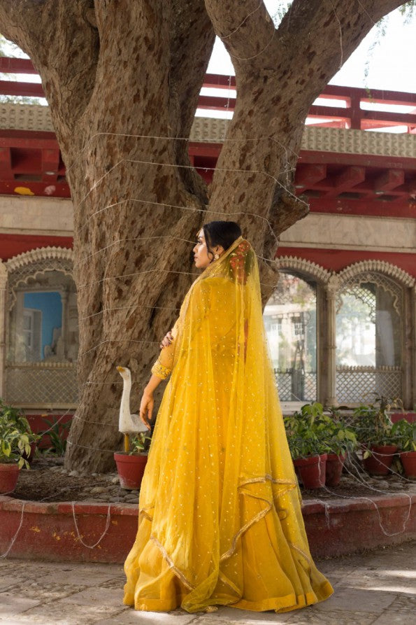 YELLOW LEHANGE CHOLI ( Mendhi dress)