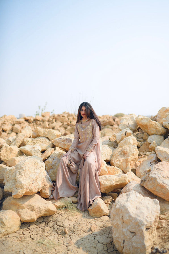 FAWN COTTON SILK DRESS