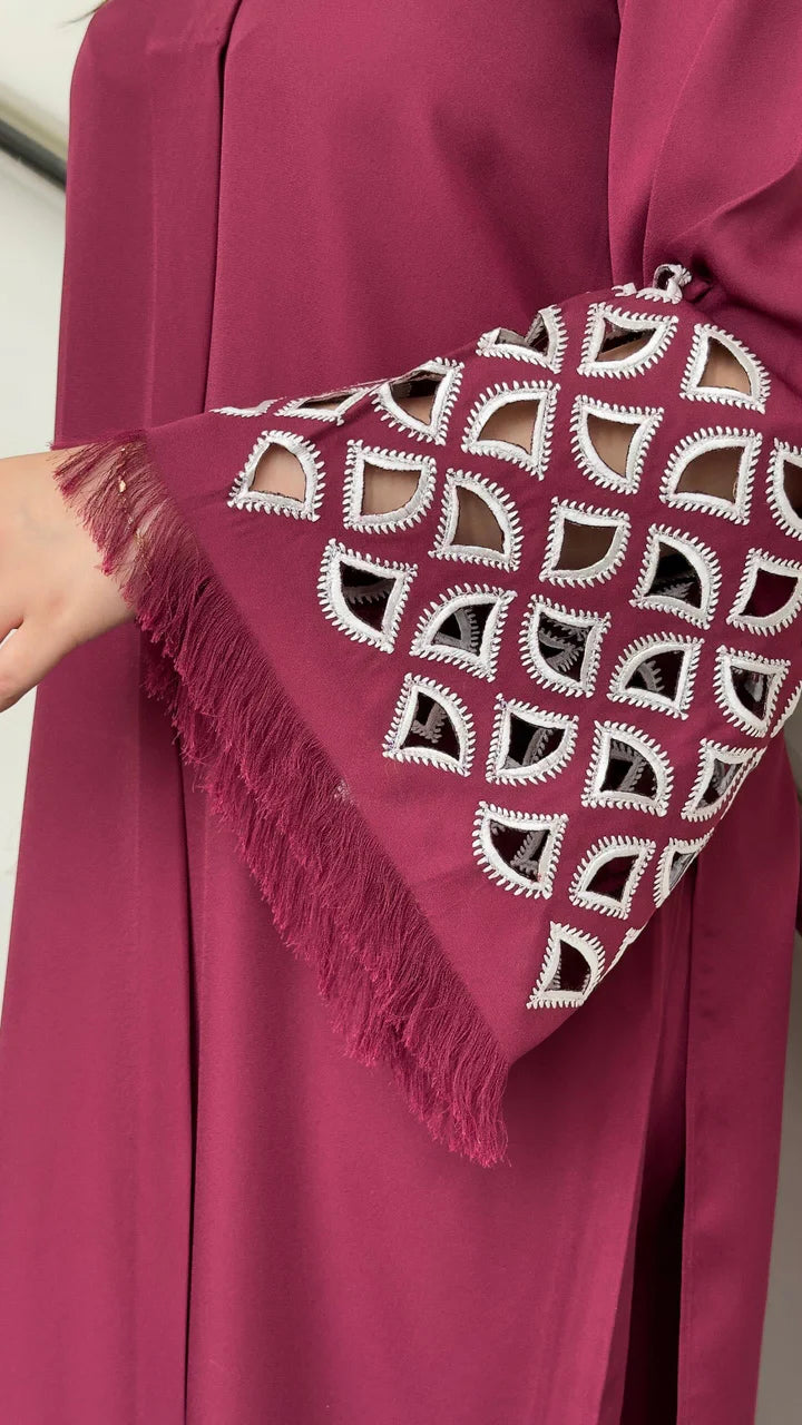 Maroon Embroidered two pc