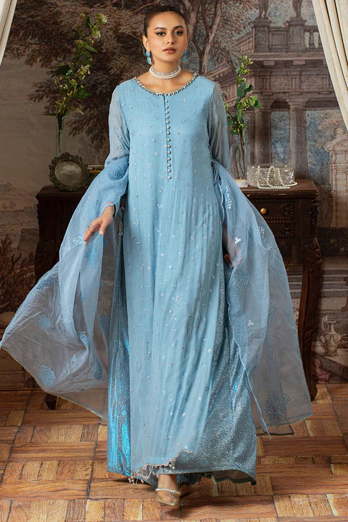 Embroidered Stretchy Woven Shimmer Shimmer Suit RS5654