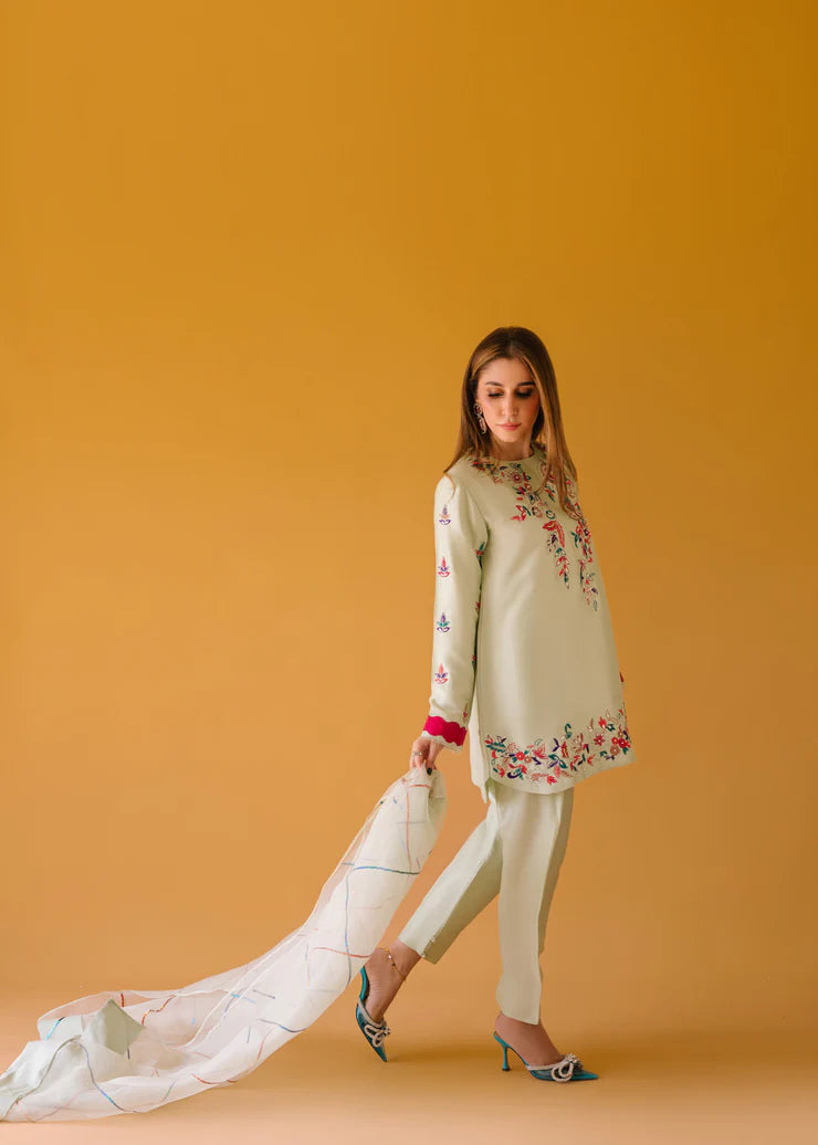 Fully embroidered 3p dress