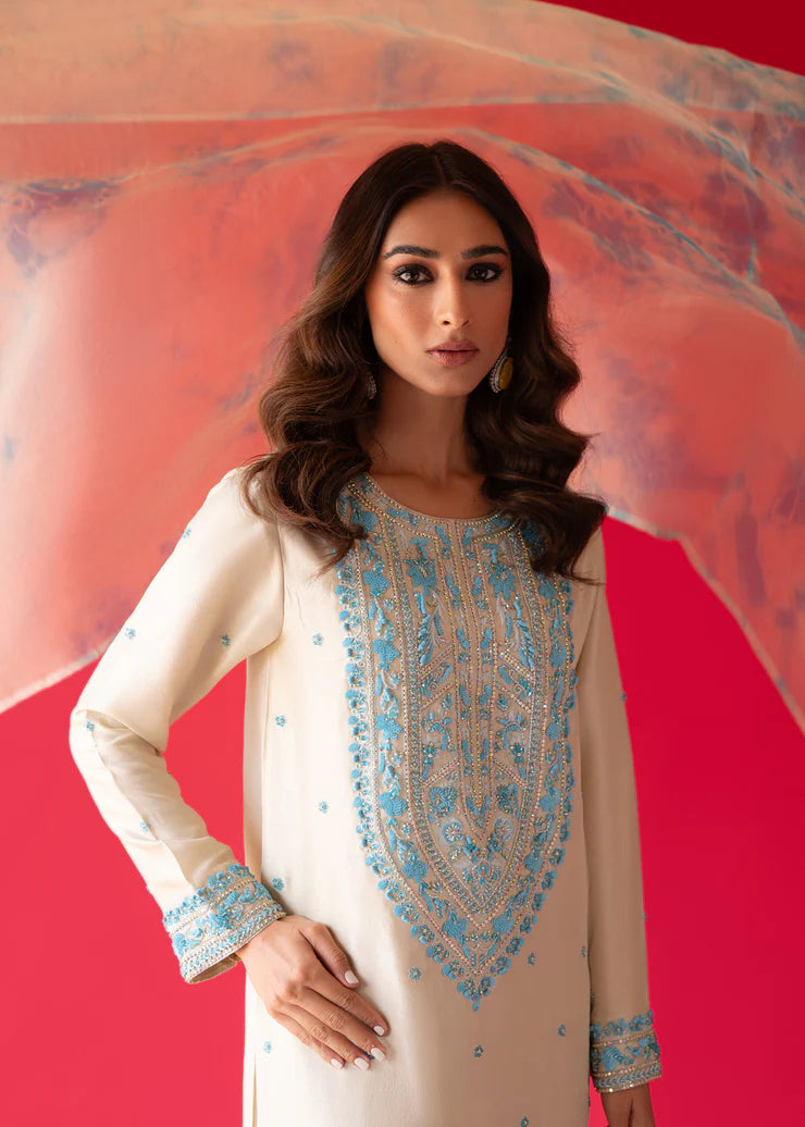 Fully Embroidered 3p Dress