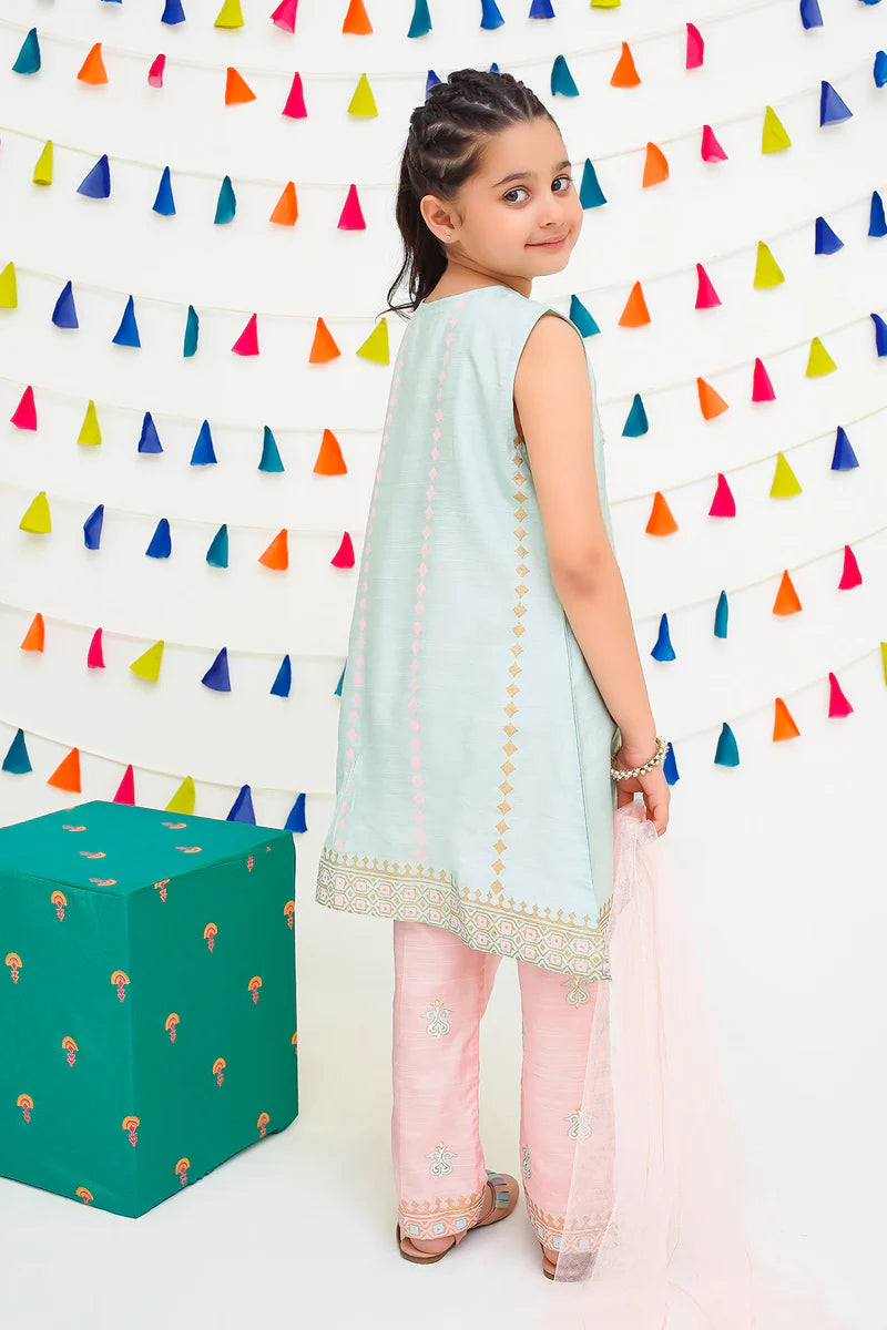Cotton Silk Printed 3 Pc Suit