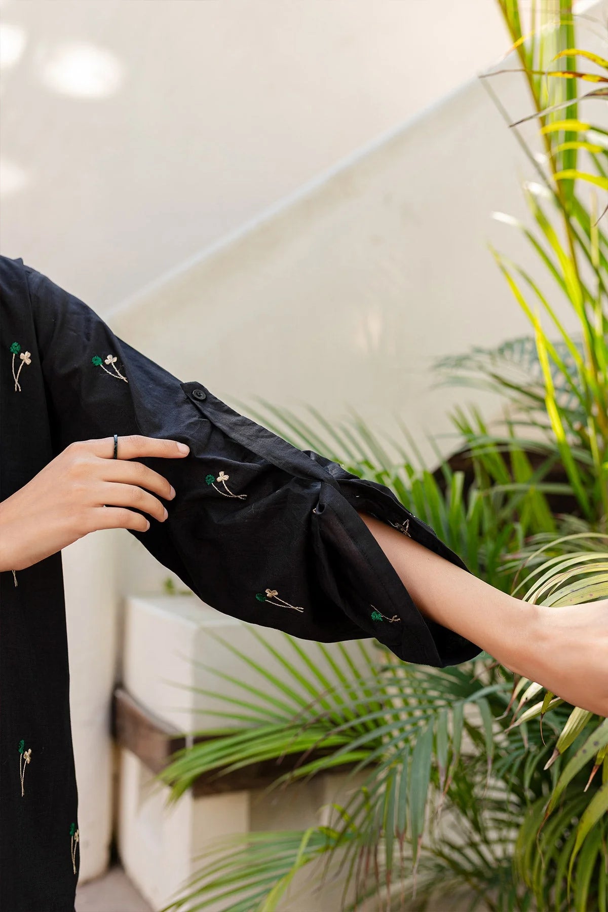 Black Embroidered Dress