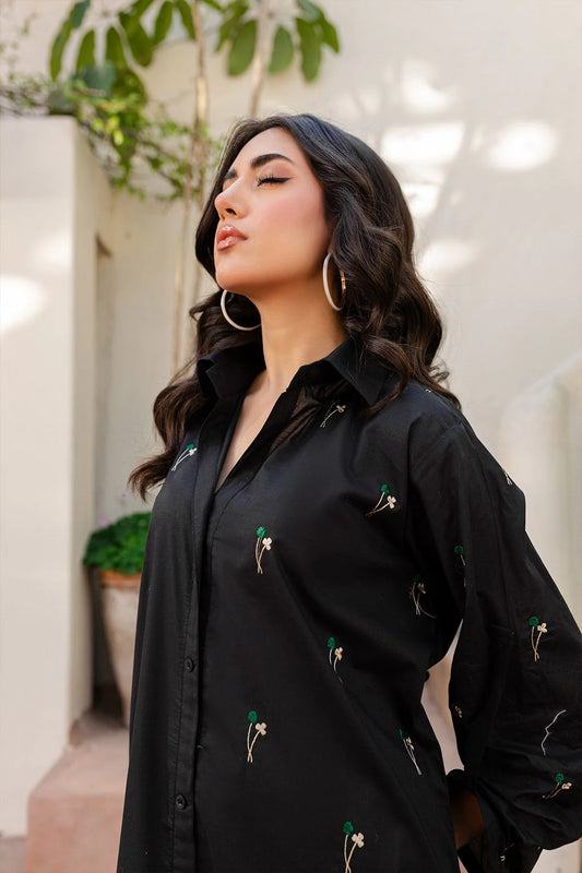 Black Embroidered Dress