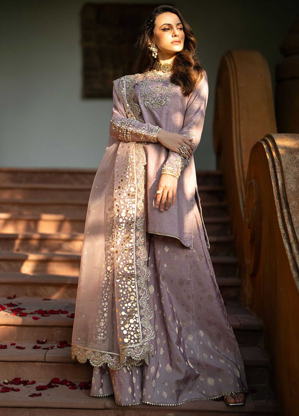 Pret Embroidered Raw Silk 3 Piece Suit Ramsa2324