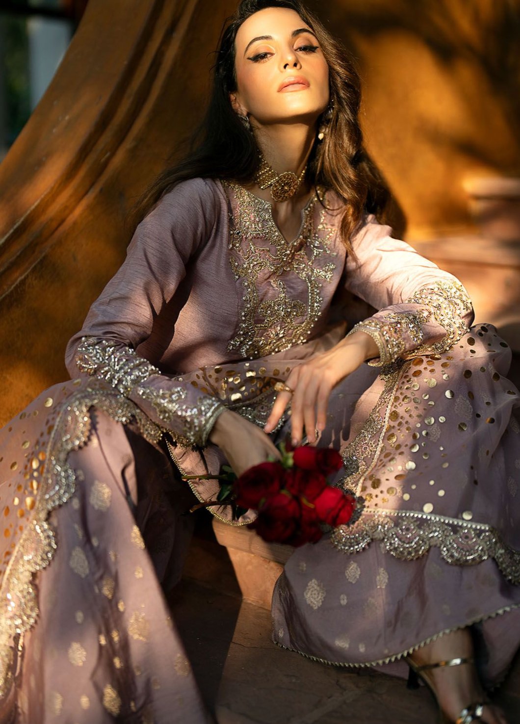 Pret Embroidered Raw Silk 3 Piece Suit Ramsa2324