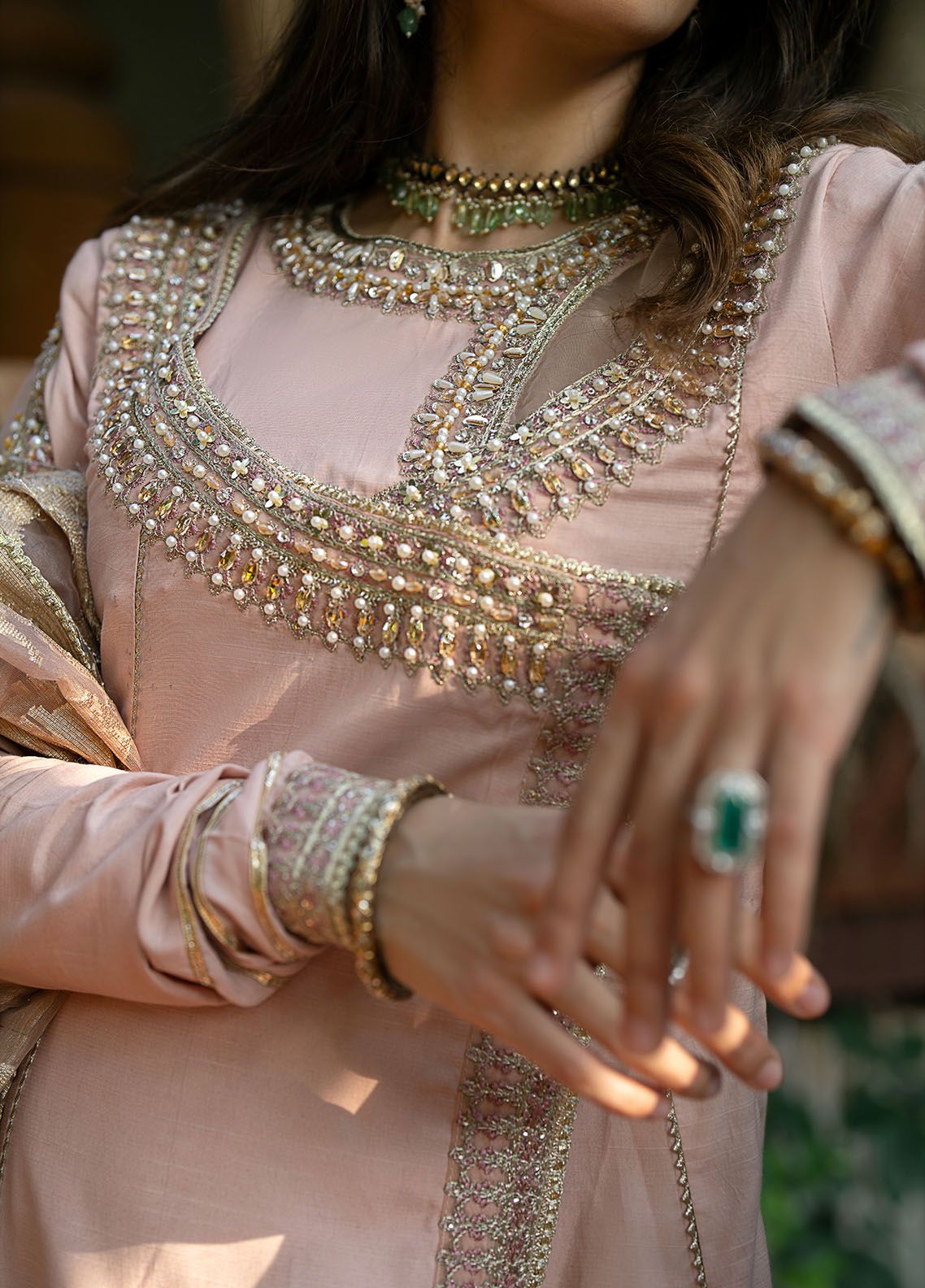 Pret Embroidered Raw Silk 3 Piece Suit Sivana