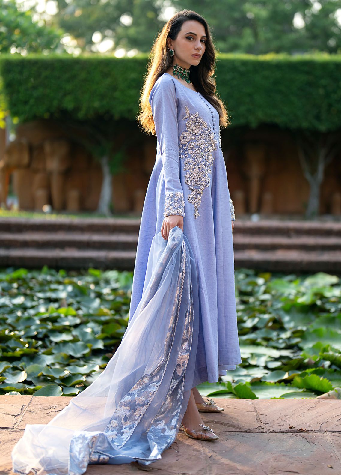 Pret Embroidered Raw Silk 3 Piece Suit Voila