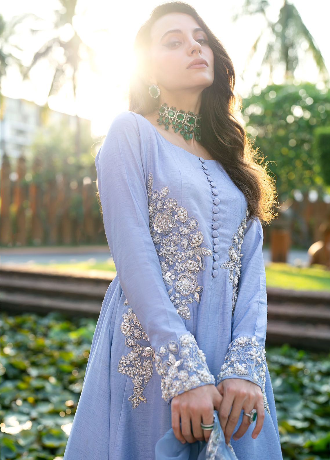 Pret Embroidered Raw Silk 3 Piece Suit Voila