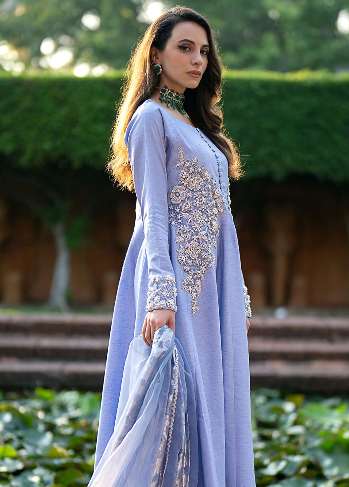 Pret Embroidered Raw Silk 3 Piece Suit Voila