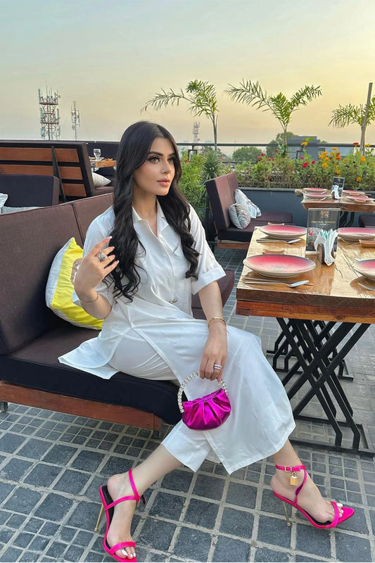 Stylish White Grip Dress